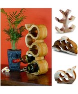 Wood Wine Rack Solid Wood Bottle Stand 13 Motifs Wine Bottles Shelf Stand - £75.03 GBP+