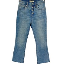 Madewell Cali Demi-Boot Jeans Mid Rise Raw Hem Dory Wash Blue Size 23 Bu... - £21.02 GBP
