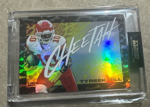 Primary image for Tyreek Hill X Tyson Beck "Cheetah" Rainbow Foil Card Limited to 30-#25/30 Chiefs