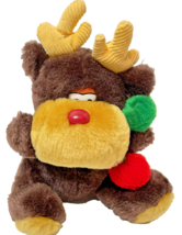 Vintage Fun World Rudolph the Red Nosed Reindeer Christmas Plush Animal 8 in - £10.57 GBP