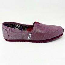 Toms Classics Raspberry Metallic Linen Womens Slip On Casual Flat Shoes - £35.93 GBP