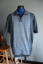 Men&#39;s Van Heusen Men&#39;s Air Short Sleeve Blue Blocked Polo Shirt ~M~ - £13.86 GBP
