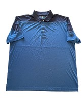 PGA Tour Mens 2XL Blue Polo Golf Shirt Short Sleeve Two-tone Blue - £11.09 GBP