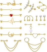20Pcs Barbell Earring Piercing Jewelry - £25.81 GBP