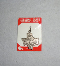 Sterling Silver State of Texas Charm Pendant 925 - $14.85