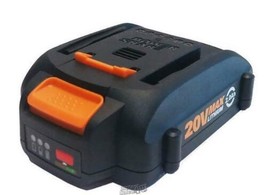 Worx 20V Max Power Tool Lithium Battery 2.0 amp-hour Blue Black Orange - $85.49
