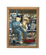 H Hargrove &quot;Can You Fix It&quot; Signed Mechanic Vintage Serigraph Painting S... - €103,03 EUR