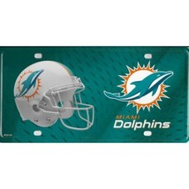 miami dolphins nfl football team logo helmet license plate usa made - £23.44 GBP