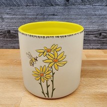 Spring Daisy Flower with Bee Canister Embossed by Blue Sky 4&quot; Kitchen Dé... - £12.90 GBP
