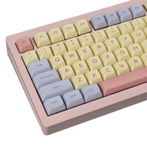 Xvx 128 Keys Marshmallow Keycaps, Cute Xda Profile Pbt Keyboard Keycaps Full Set - £27.17 GBP