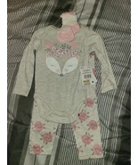 Swiggles Body Suit Baby Girl 3/6 Months Long Sleeve Floral Fox Print 3 P... - £9.78 GBP