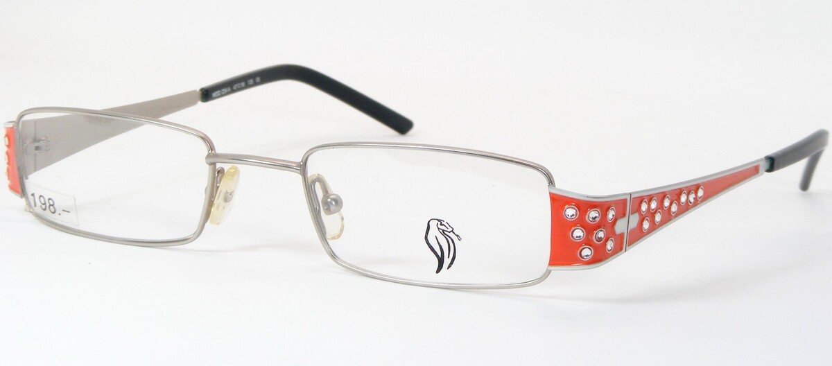 Cobra Optics C25 B Red-Orange/Plata / Blanco Gafas W/ Cristales 50-17-135mm - $114.16