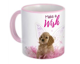Cocker Spaniel Fantasy Fairy Make a Wish : Gift Mug Dog Pet Puppy Animal Butterf - £12.56 GBP