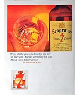 Seagram&#39;s Seven 7 Crown 1965 Vintage Print Ad - $9.63