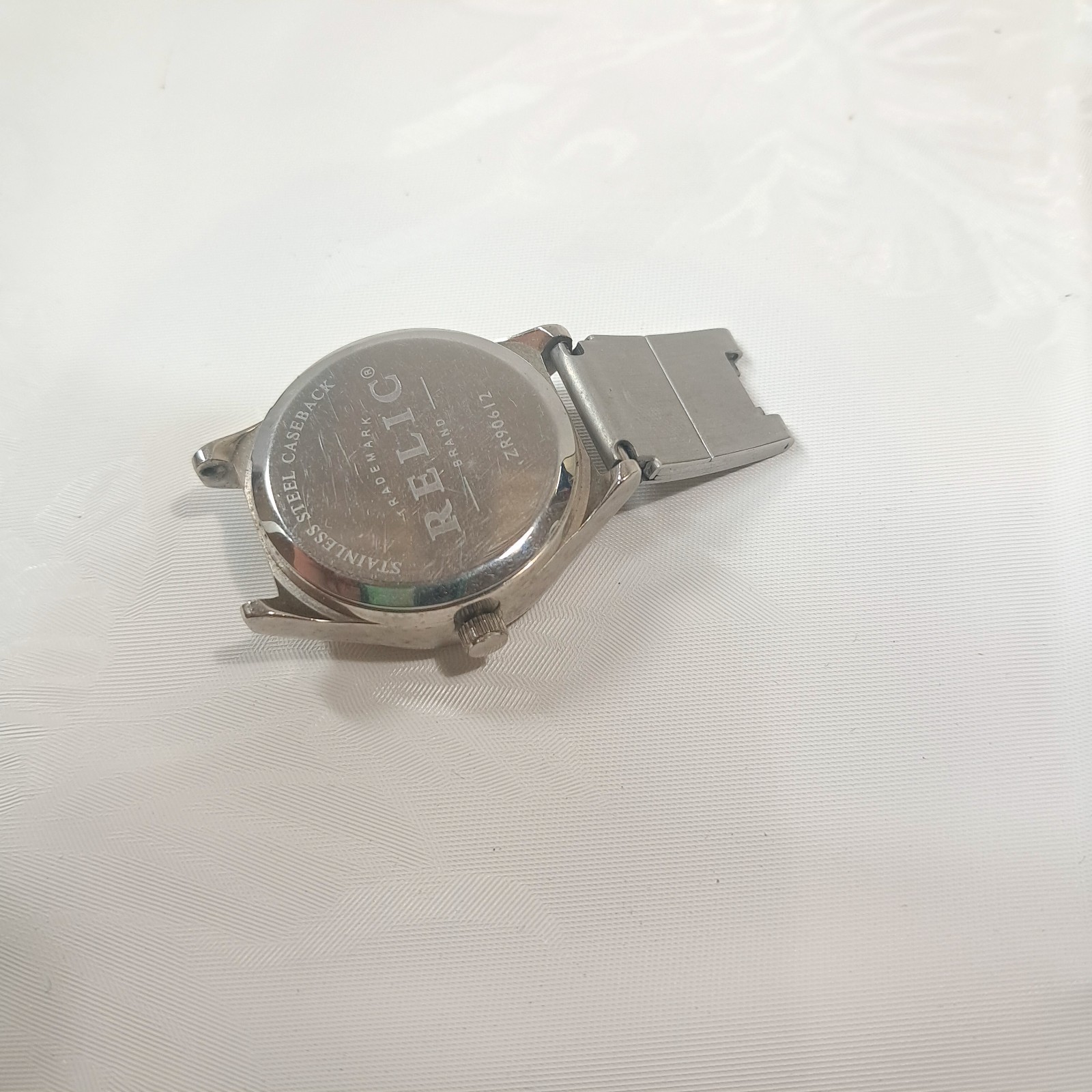 Relic green watch face ZR90612 stainless steel analog digital Y2k ONLY FOR PARTS Item image 5