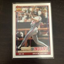 BROOK JACOBY CLEVELAND INDIANS 1991 TOPPS &quot;40 YEARS OF BASEBALL&quot; CARD #47 - €0,97 EUR