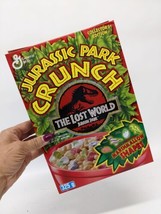 Vintage 1997 General Mills JURASSIC PARK CRUNCH The Lost World Cereal Bo... - $25.00