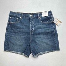 Jessica Simpson Ventura High Waist Midi Jean Shorts Cut Off Ongoing Soft Sculpt - £30.59 GBP