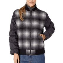 SMARTWOOL IBERA BOMBER WOMENS JACKET, Size Medium, Black Gray Plaid, EXC... - £64.75 GBP