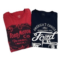 Set of 2 Ford Graphic T-Shirts – XXL – Vintage Truck &amp; Detroit Logo – Li... - $24.00