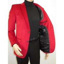 Men's Velvet Sports Coat Grammy Amy Award BASSIRI , LEONARDI J1042 Christmas Red image 5
