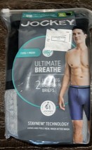 Jockey Ultimate Breathe ~ 2-Pack Men&#39;s Long Leg Boxer Briefs Cotton Blend ~ 4XL - £17.31 GBP