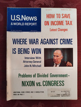 U S NEWS World Report Magazine March 22 1971 War On Crime John N. Mitchell - $14.40