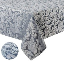 Tektrum 60&quot;X102&quot; Rectangular Damask Tablecloth-Waterproof/Stain Resistant -Blue - £19.14 GBP