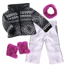 Doll Winter Styled Outfit Fur Boots By Sophias Fits American Girl & 18 in Dolls - $22.76