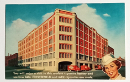 Chesterfield Lark L&amp;M Cigarette Factory Richmond Virginia VA UNP Postcard c1960s - £6.31 GBP