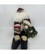 Vtg Hunter Woodsman Santa Shelf Sitter/Dangling Feet Artist Signed/#ed C... - €12,96 EUR