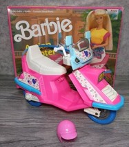 Vintage Mattel 1990 Barbie Action Scooter No. 7483 w/Box and Helmet ~ Pink, Rare - £21.49 GBP