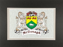 McDonagh Irish Coat of Arms Print - Frameable 9&quot; x 12&quot; - $24.00