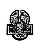 Ride To Live embroidered iron on patch - $9.56 CAD