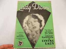 Vintage Sheet Music Score 1929 Lady Divine Corinne Griffith The Divine Lady - £7.07 GBP