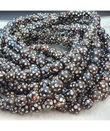 Black Skunk Venetian Trade Beads Dotted Beads EAST OASIS Collection filo... - $125.78 CAD