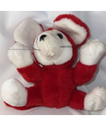 VTG Red White Christmas Mouse Plush Madison Marketing Stuffed Animal Toy... - $20.25 CAD