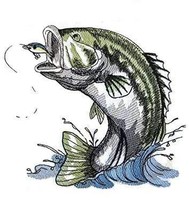 Nature&#39;s Bounty Beautiful Custom Fish Portraits[ Don&#39;t Be a Dumb Bass ] Embroide - £15.19 GBP
