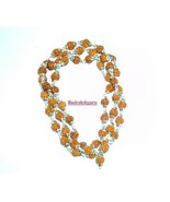 Mala De Rudraksha En Plata Pura Con Tapas De Diseño Propio - 54+1 Perlas - $172.89 CAD