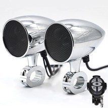 TIANRUIDA Motorcycle handlebar speakers Bluetooth Audio, Silver-Exquisite Box - £67.61 GBP
