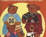 Teddy Bear Paper Dolls Full Color Family 4 Bears Their Costumes Crystal ... - $9.90
