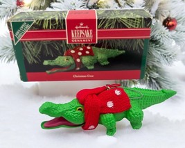 Hallmark Keepsake Christmas Croc Ornament 1990 Crocodile Alligator Jaws Open - $12.89