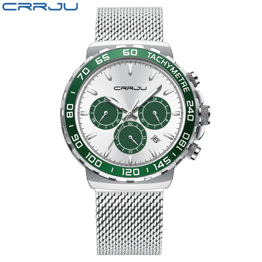 Watch for Men Fashion Top Brand Quartz Chronograph Waterproof Stainless ... - £39.83 GBP