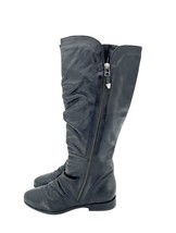 Catherine Malandrino Boots Annabelle Black Leather Riding 38 EU New $360 SH32 - $99.00