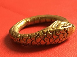 Magic Holy Blessed Snake Eat Tail Ring Talisman Protective Lucky Life Amulets - £21.64 GBP