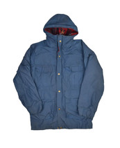 Vintage Woolrich Parka Jacket Mens S Blue Wool Lined Hooded Made in USA Coat - £32.09 GBP