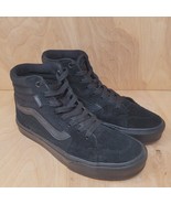 Vans SK8 Sneakers Men Sz 7 M Triple Black Suede High Top Ultra Cush Shoes - £49.12 GBP