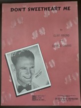 &quot;Don&#39;t Sweetheart Me&quot;1943 Sheet Music-Cliff Friend &amp; Tobias Guitar Piano... - £7.12 GBP