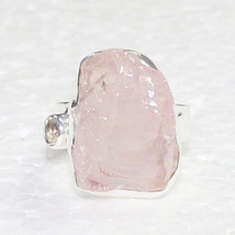925 Sterlingsilber Rose Quarz Ring Handmade Schmuck Geburtsstein Ring Alle Größe - £38.76 GBP