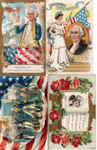 Antique Postcard Lot of 4 President George Washington Father Of Country ... - $23.00